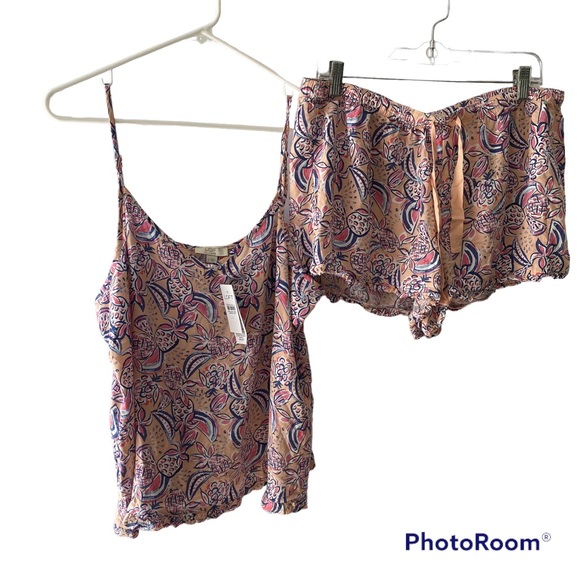 NWT Loft sleep pj’s tropical pineapple watermelon print. SZ L. NWT - Picture 12 of 12
